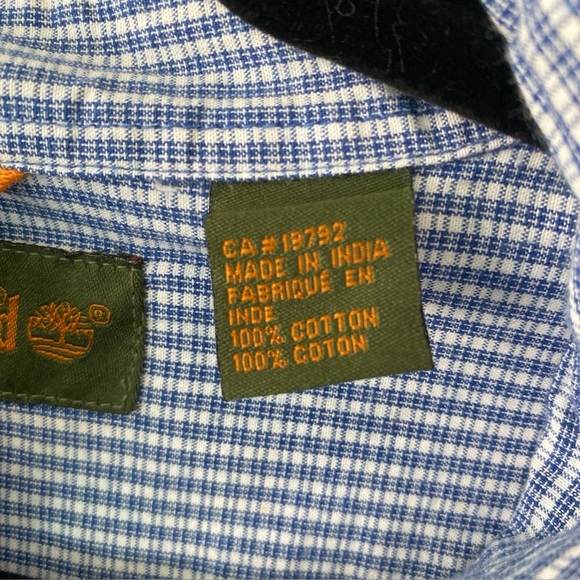 Timberland Men's Blue/White Striped Button Down Long Sleeve Shirt Size XL (I -2) - Picture 6 of 6